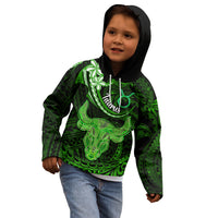 Polynesian Pride Taurus Zodiac Kid Hoodie Astrological Sign Tribal Plumeria Green Galaxy - Wonder Print Shop