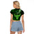 Polynesian Pride Taurus Zodiac Raglan Cropped T Shirt Astrological Sign Tribal Plumeria Green Galaxy - Wonder Print Shop