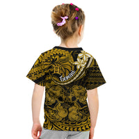 Polynesian Pride Gemini Zodiac Kid T Shirt Astrological Sign Tribal Plumeria Gold Galaxy - Wonder Print Shop