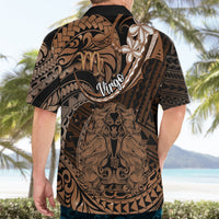 Polynesian Pride Virgo Zodiac Hawaiian Shirt Astrological Sign Tribal Plumeria Brown Galaxy - Wonder Print Shop
