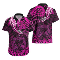 Polynesian Pride Libra Zodiac Hawaiian Shirt Astrological Sign Tribal Plumeria Pink Galaxy - Wonder Print Shop