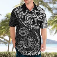 Polynesian Pride Scorpio Zodiac Hawaiian Shirt Astrological Sign Tribal Plumeria Black - Wonder Print Shop