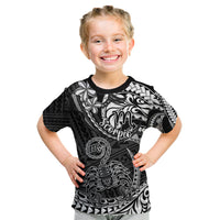 Polynesian Pride Scorpio Zodiac Kid T Shirt Astrological Sign Tribal Plumeria Black - Wonder Print Shop