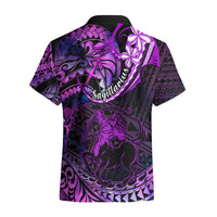 Polynesian Pride Sagittarius Zodiac Hawaiian Shirt Astrological Sign Tribal Plumeria Purple Galaxy - Wonder Print Shop