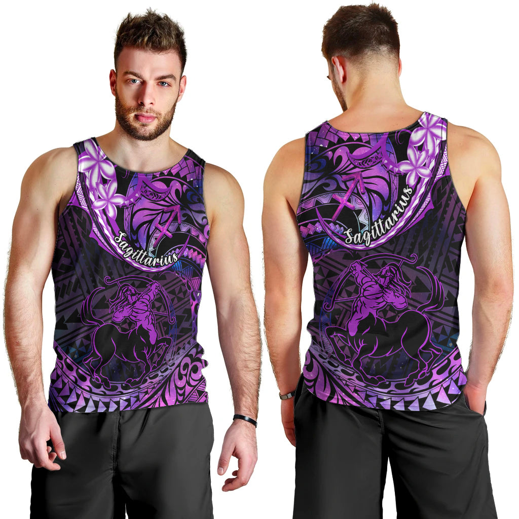 polynesian-pride-sagittarius-zodiac-men-tank-top-astrological-sign-tribal-plumeria-purple-galaxy