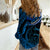 Polynesian Pride Aquarius Zodiac Women Casual Shirt Astrological Sign Tribal Plumeria Blue Galaxy - Wonder Print Shop