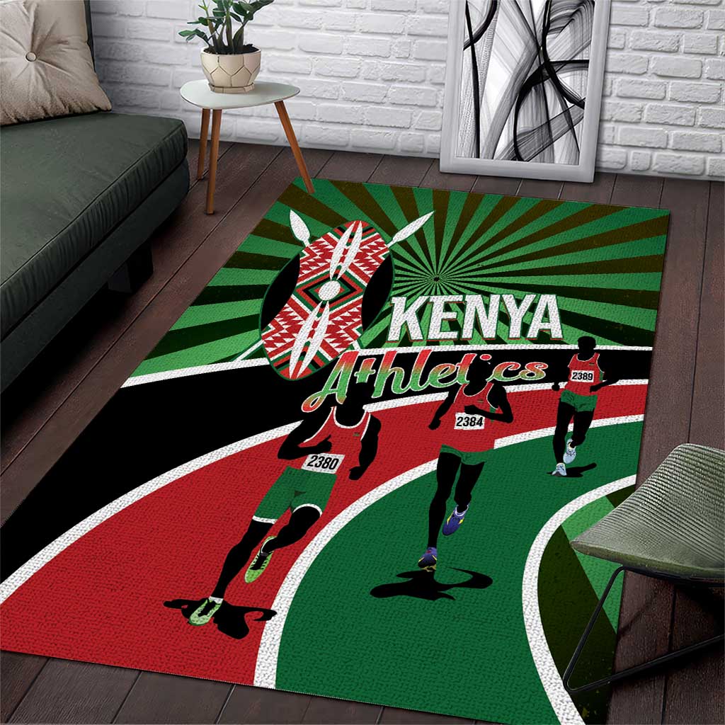 Athletics Kenya Area Rug Maasai Shield Running Way - Wonder Print Shop