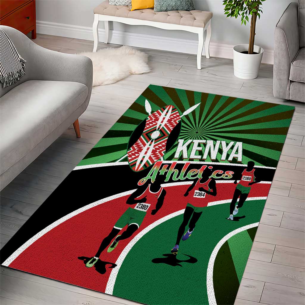 Athletics Kenya Area Rug Maasai Shield Running Way - Wonder Print Shop