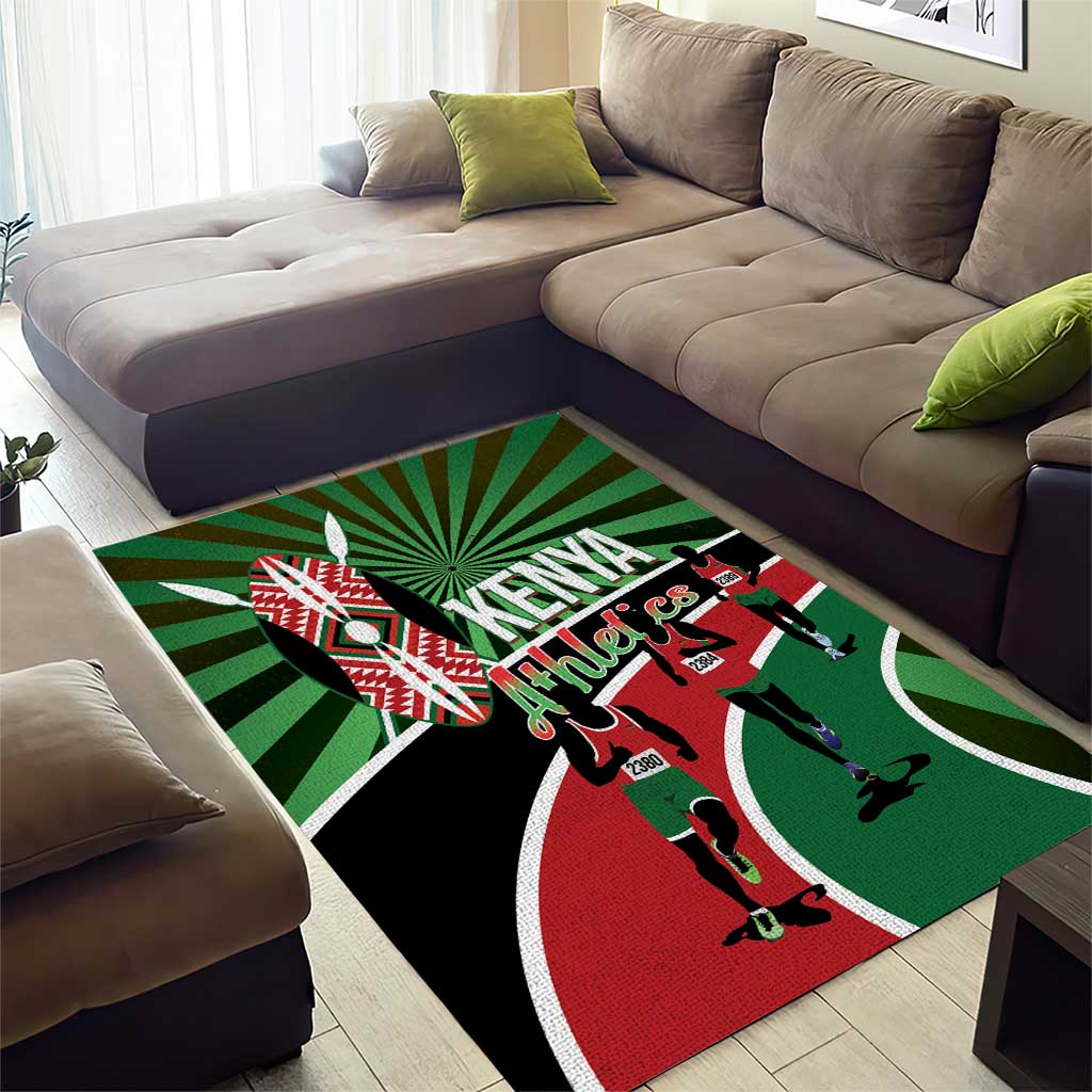 Athletics Kenya Area Rug Maasai Shield Running Way - Wonder Print Shop