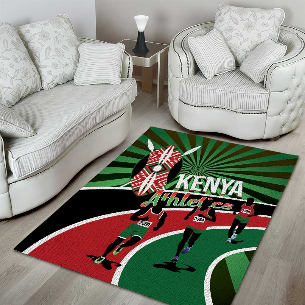 Athletics Kenya Area Rug Maasai Shield Running Way - Wonder Print Shop