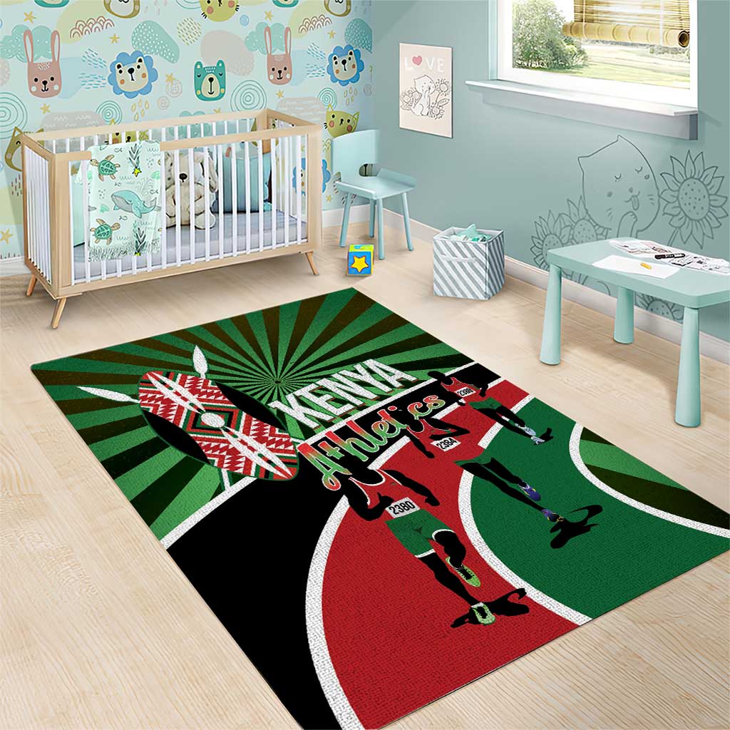 Athletics Kenya Area Rug Maasai Shield Running Way - Wonder Print Shop