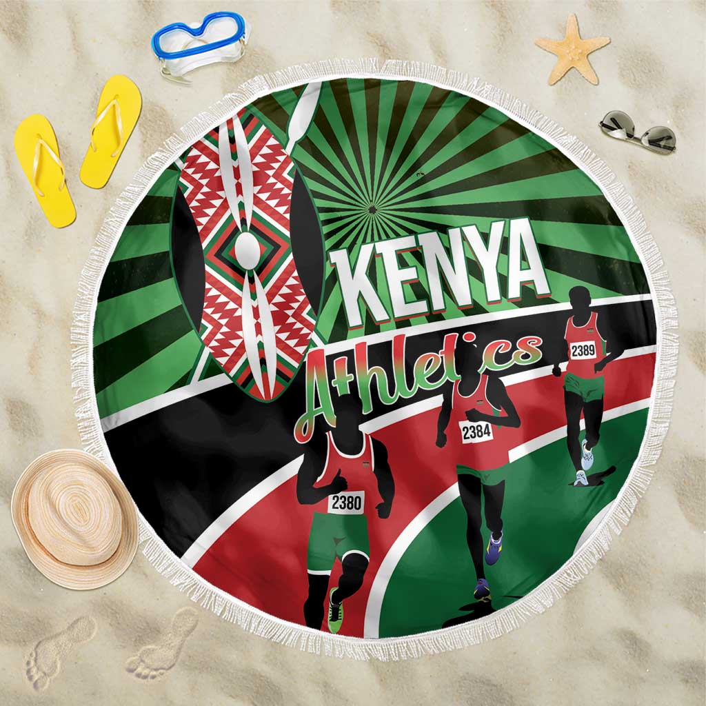 Athletics Kenya Beach Blanket Maasai Shield Running Way - Wonder Print Shop