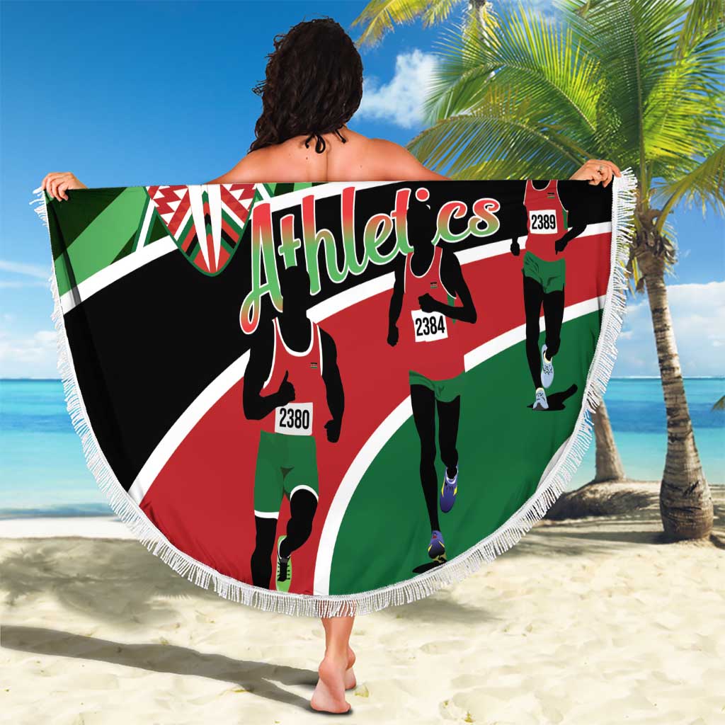 Athletics Kenya Beach Blanket Maasai Shield Running Way - Wonder Print Shop