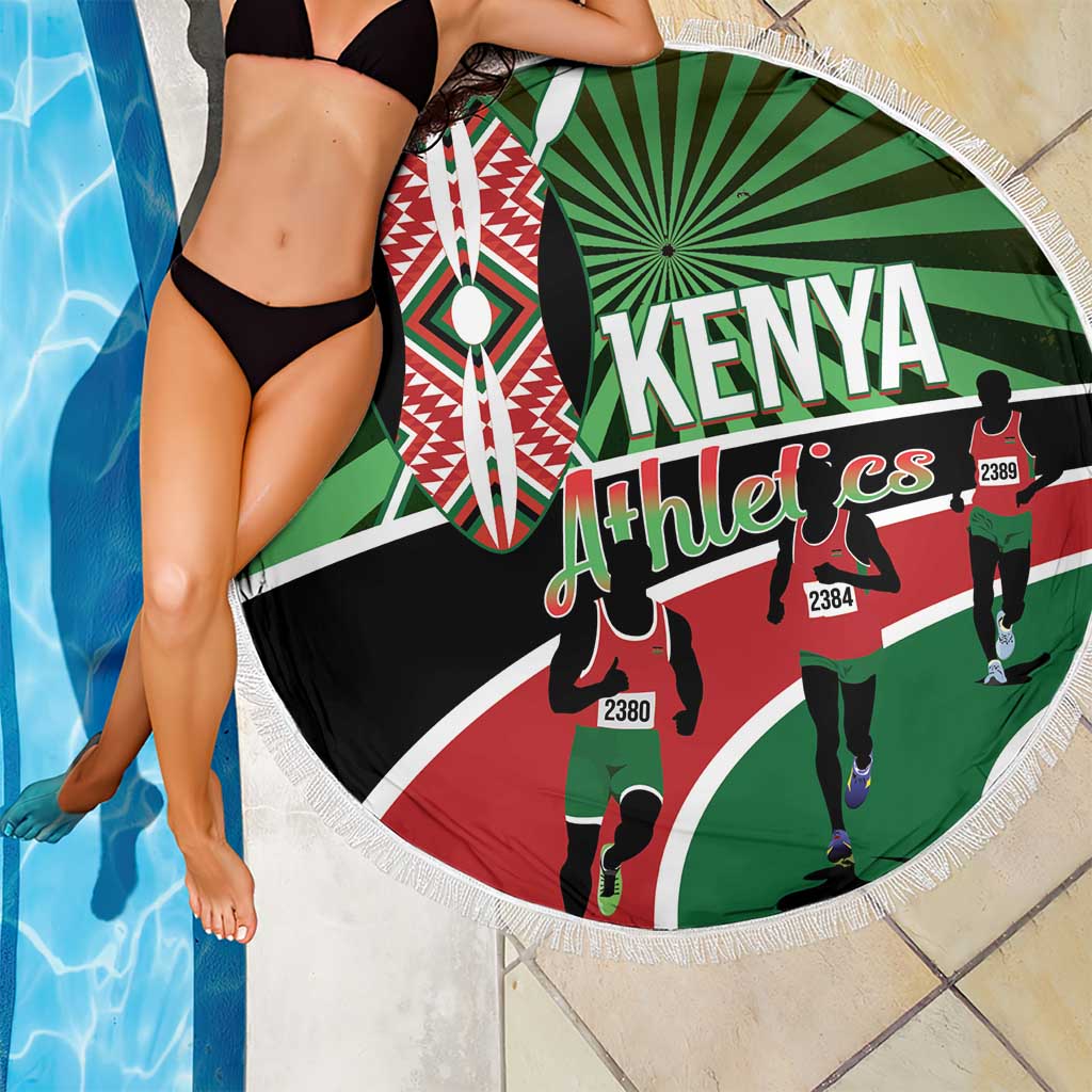 Athletics Kenya Beach Blanket Maasai Shield Running Way - Wonder Print Shop