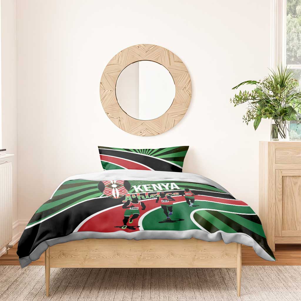 Athletics Kenya Bedding Set Maasai Shield Running Way - Wonder Print Shop