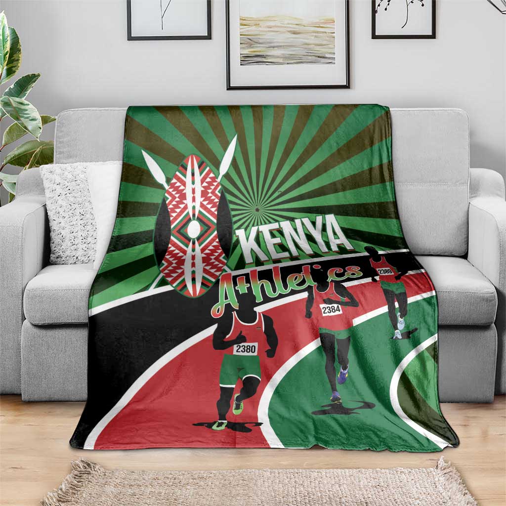 Athletics Kenya Blanket Maasai Shield Running Way - Wonder Print Shop