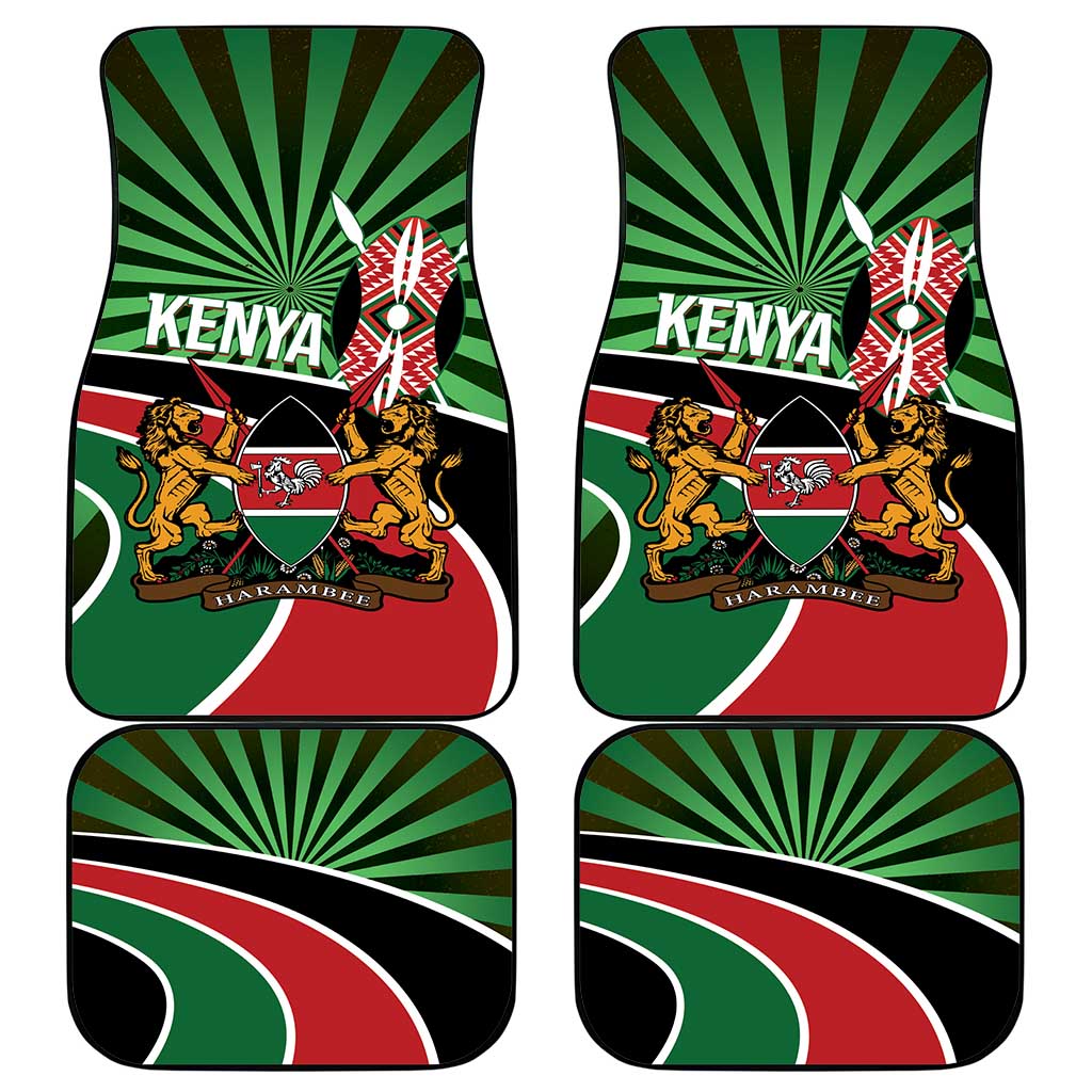 Athletics Kenya Car Mats Maasai Shield Running Way - Wonder Print Shop