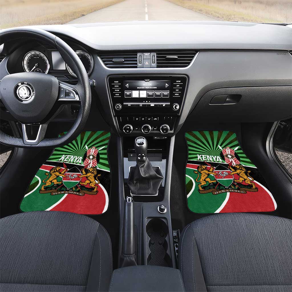 Athletics Kenya Car Mats Maasai Shield Running Way - Wonder Print Shop