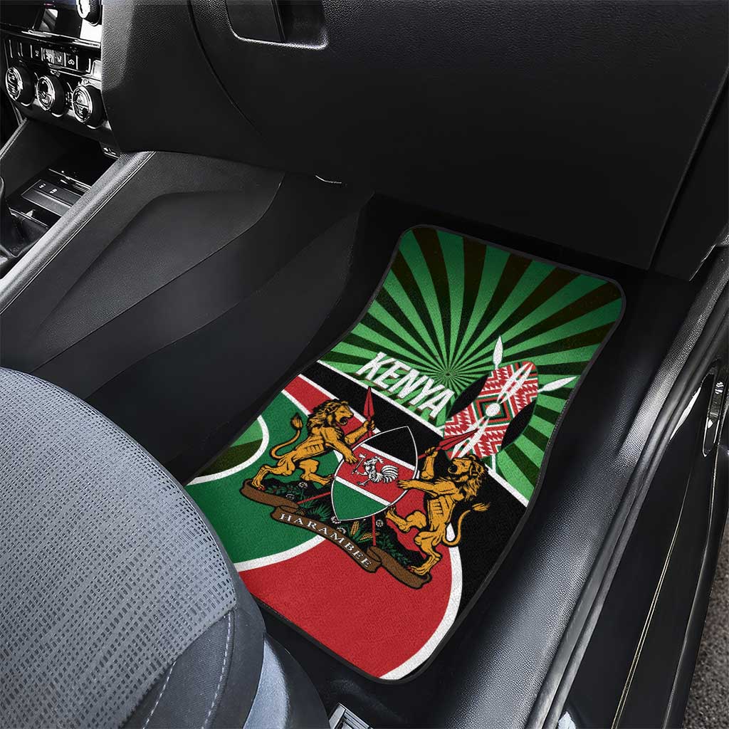 Athletics Kenya Car Mats Maasai Shield Running Way - Wonder Print Shop