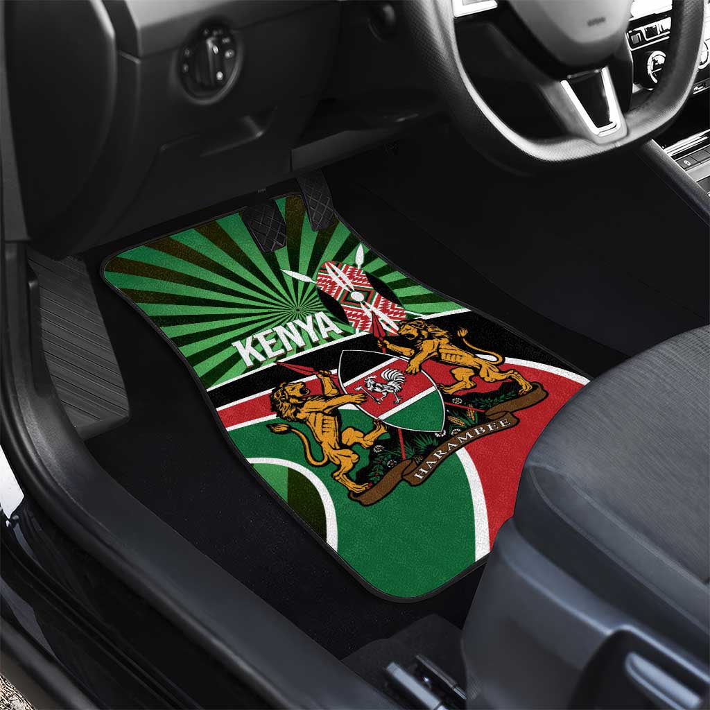 Athletics Kenya Car Mats Maasai Shield Running Way - Wonder Print Shop