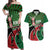 Athletics Kenya Couples Matching Off Shoulder Maxi Dress and Hawaiian Shirt Maasai Shield Running Way - Wonder Print Shop