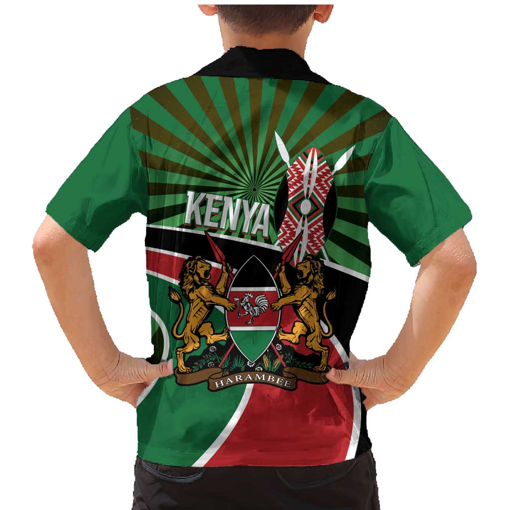 Athletics Kenya Family Matching Mermaid Dress and Hawaiian Shirt Maasai Shield Running Way - Wonder Print Shop