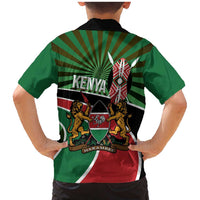 Athletics Kenya Family Matching Mermaid Dress and Hawaiian Shirt Maasai Shield Running Way - Wonder Print Shop