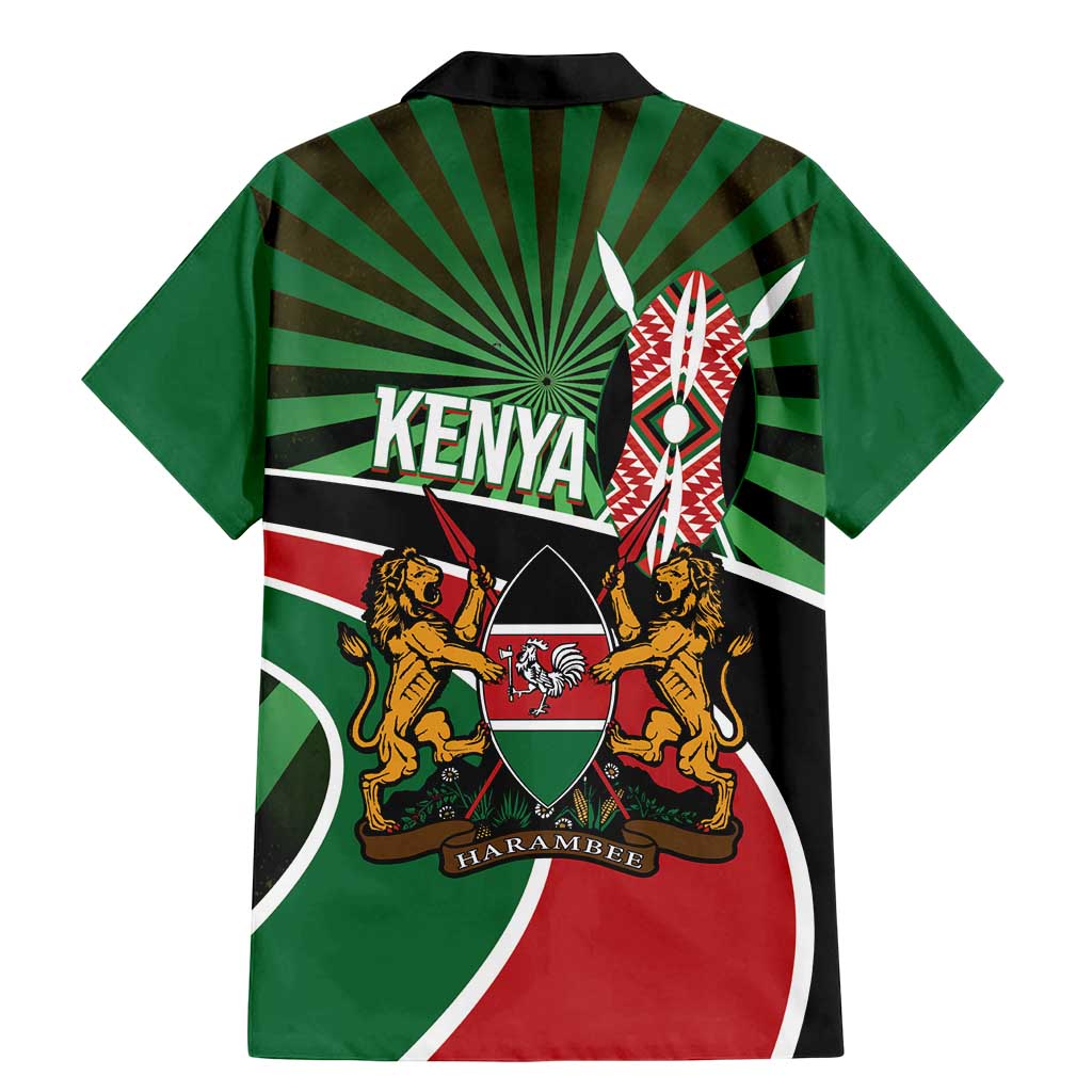 Athletics Kenya Family Matching Mermaid Dress and Hawaiian Shirt Maasai Shield Running Way - Wonder Print Shop