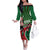 Athletics Kenya Family Matching Off The Shoulder Long Sleeve Dress and Hawaiian Shirt Maasai Shield Running Way - Wonder Print Shop