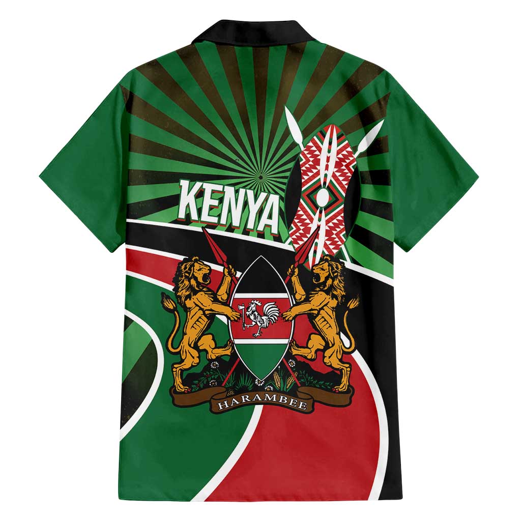 Athletics Kenya Family Matching Puletasi and Hawaiian Shirt Maasai Shield Running Way - Wonder Print Shop