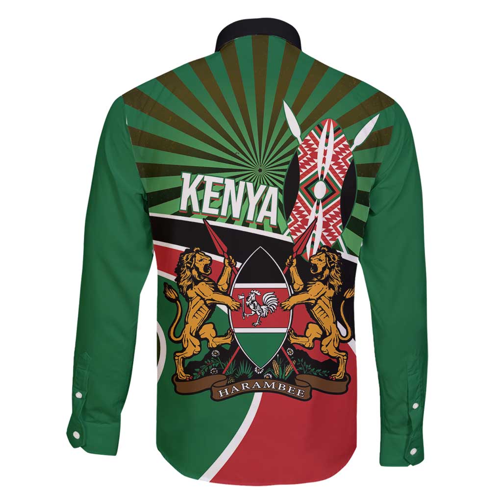 Athletics Kenya Family Matching Tank Maxi Dress and Hawaiian Shirt Maasai Shield Running Way - Wonder Print Shop