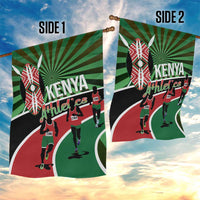 Athletics Kenya Garden Flag Maasai Shield Running Way - Wonder Print Shop
