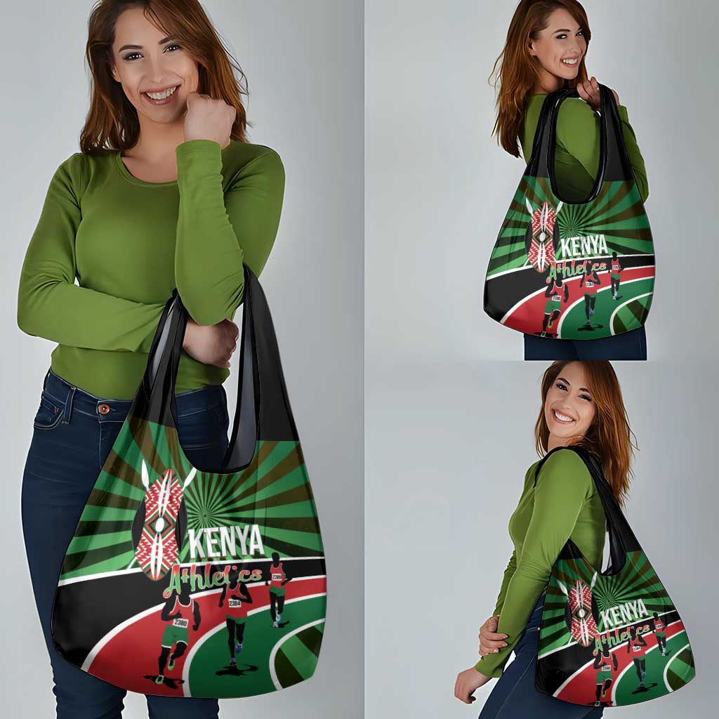 Athletics Kenya Grocery Bag Maasai Shield Running Way - Wonder Print Shop
