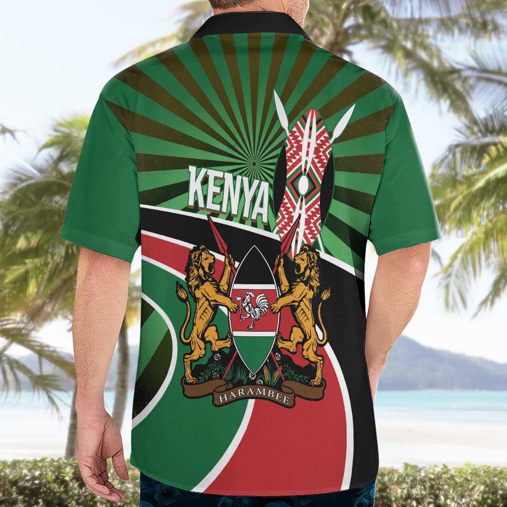 Athletics Kenya Hawaiian Shirt Maasai Shield Running Way - Wonder Print Shop