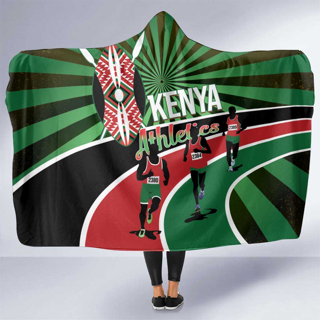 Athletics Kenya Hooded Blanket Maasai Shield Running Way - Wonder Print Shop