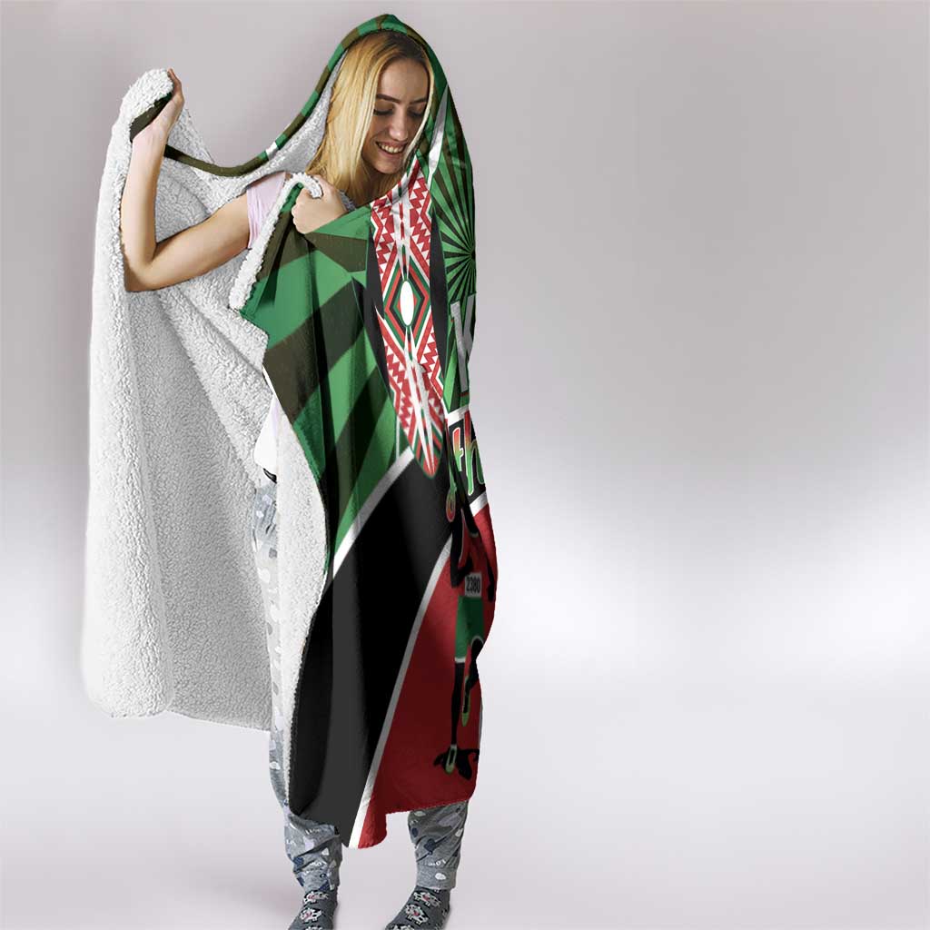 Athletics Kenya Hooded Blanket Maasai Shield Running Way - Wonder Print Shop