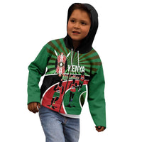 Athletics Kenya Kid Hoodie Maasai Shield Running Way - Wonder Print Shop