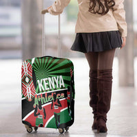 Athletics Kenya Luggage Cover Maasai Shield Running Way - Wonder Print Shop