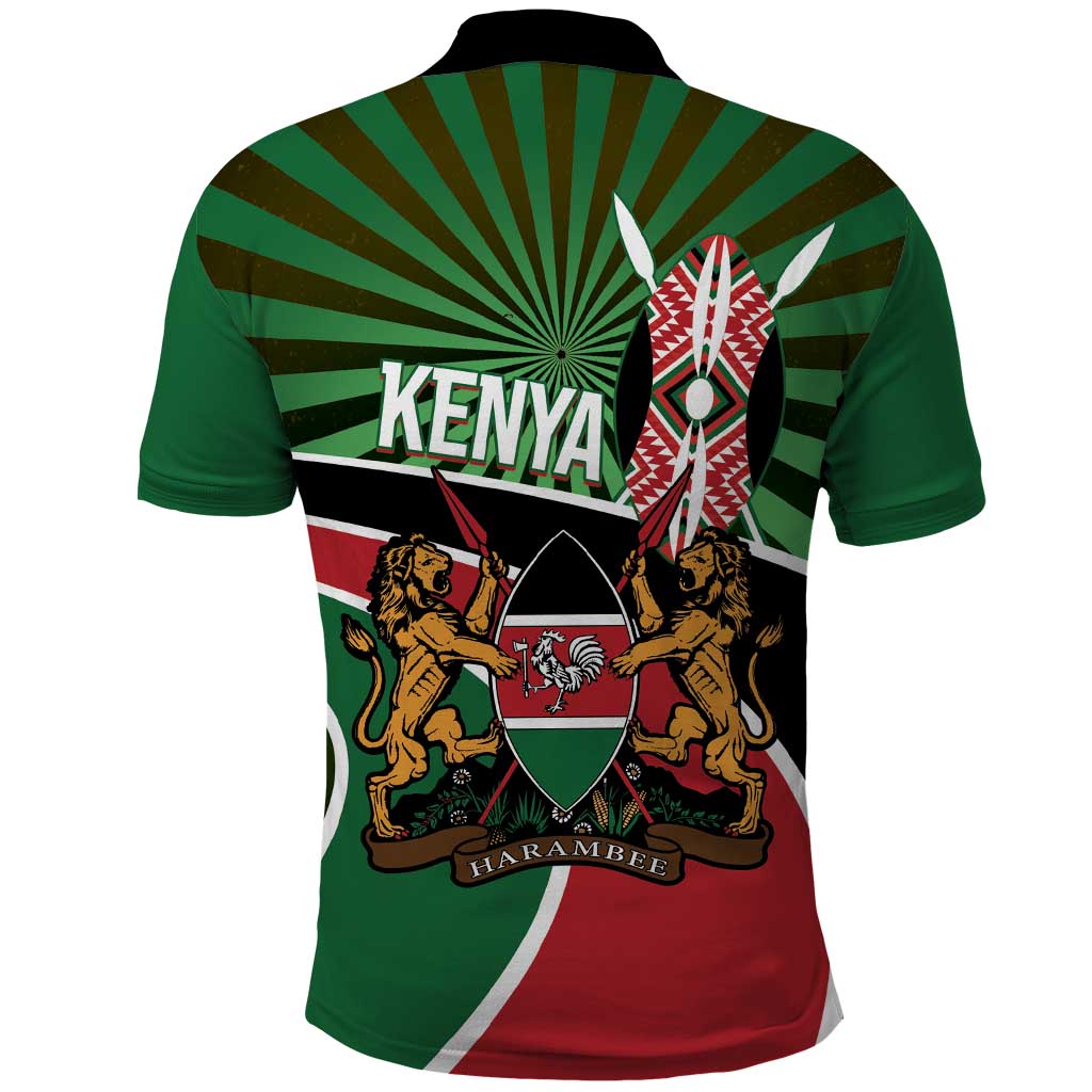 Athletics Kenya Polo Shirt Maasai Shield Running Way - Wonder Print Shop