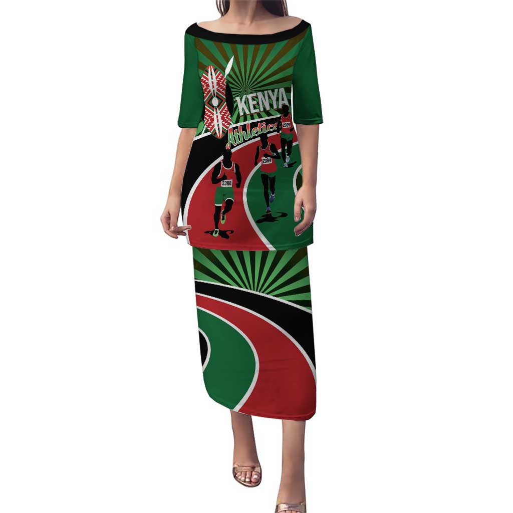 Athletics Kenya Puletasi Maasai Shield Running Way - Wonder Print Shop
