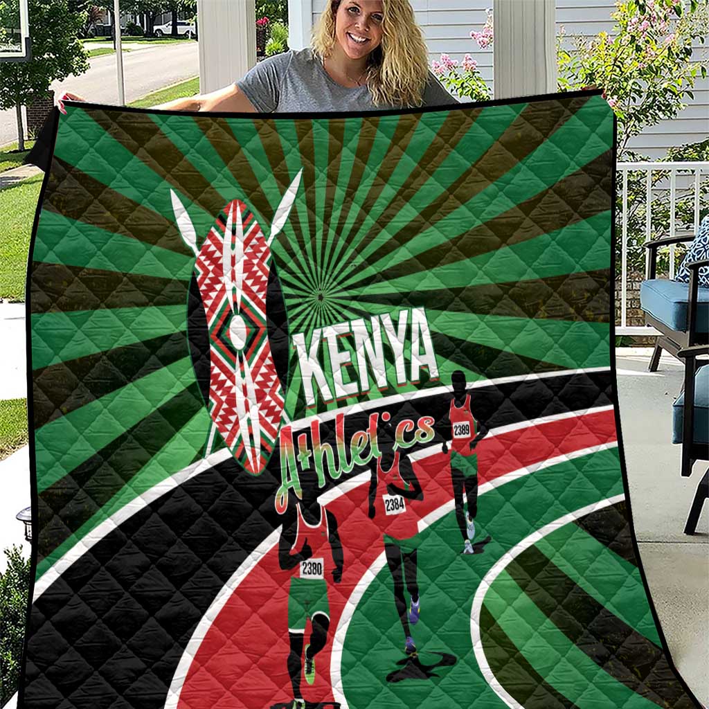 Athletics Kenya Quilt Maasai Shield Running Way - Wonder Print Shop