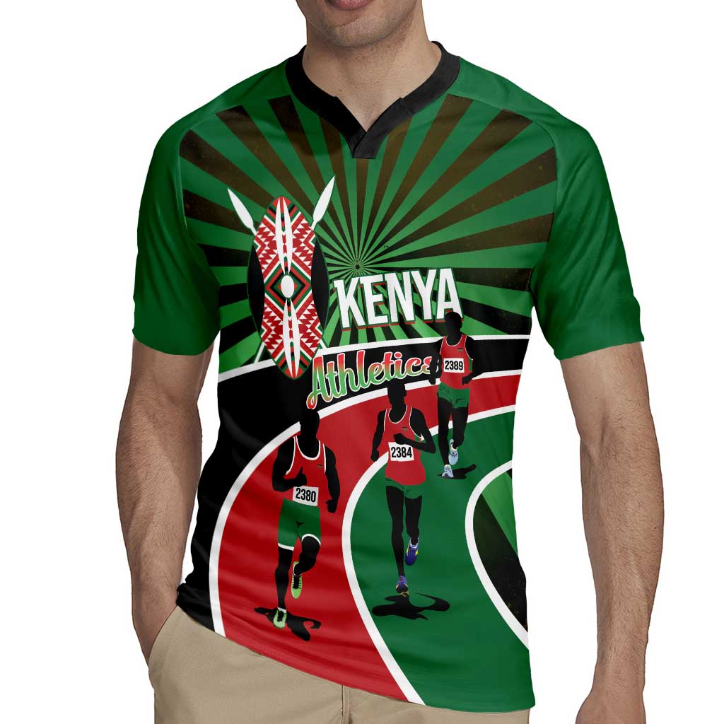 Athletics Kenya Rugby Jersey Maasai Shield Running Way - Wonder Print Shop