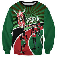 Athletics Kenya Sweatshirt Maasai Shield Running Way - Wonder Print Shop