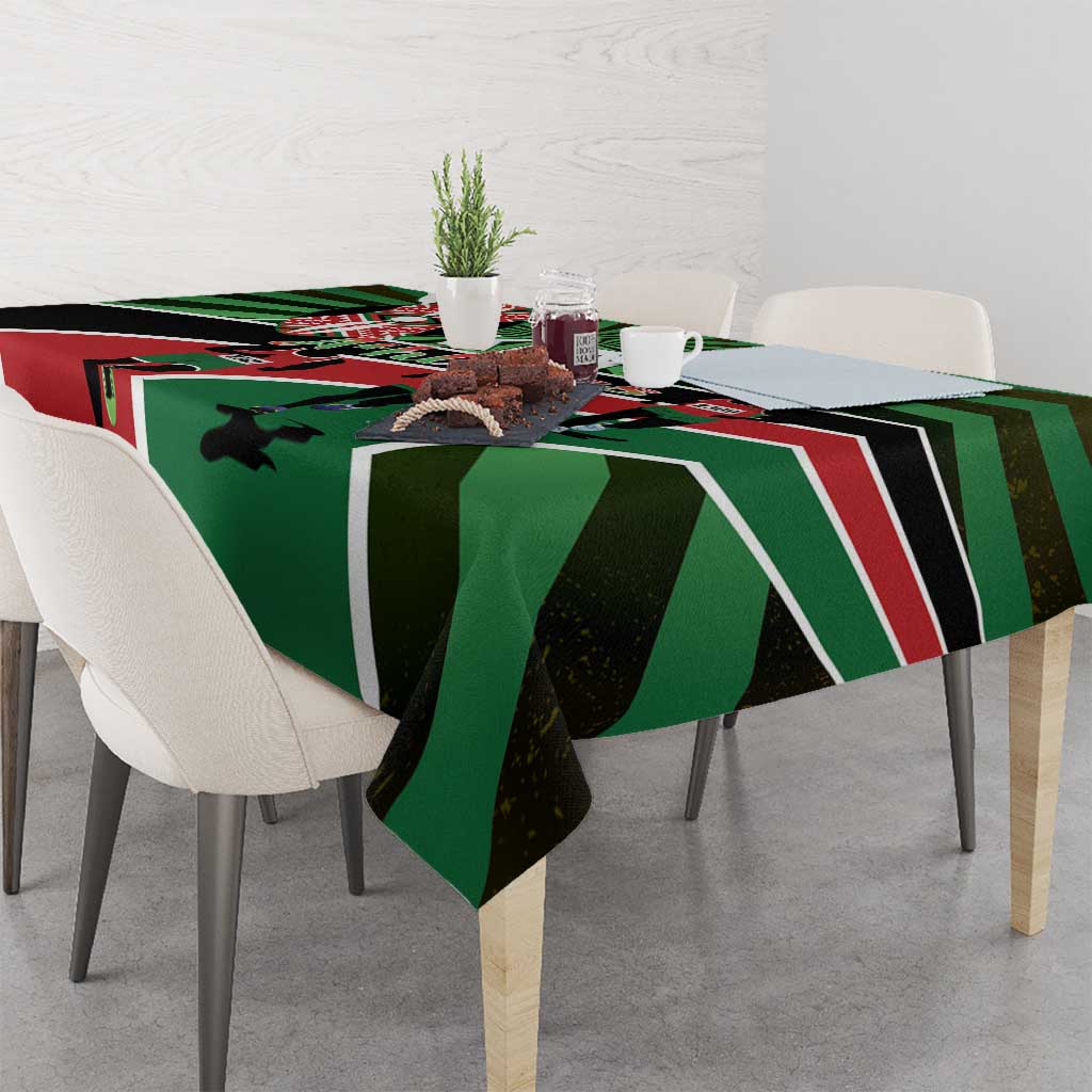 Athletics Kenya Tablecloth Maasai Shield Running Way - Wonder Print Shop