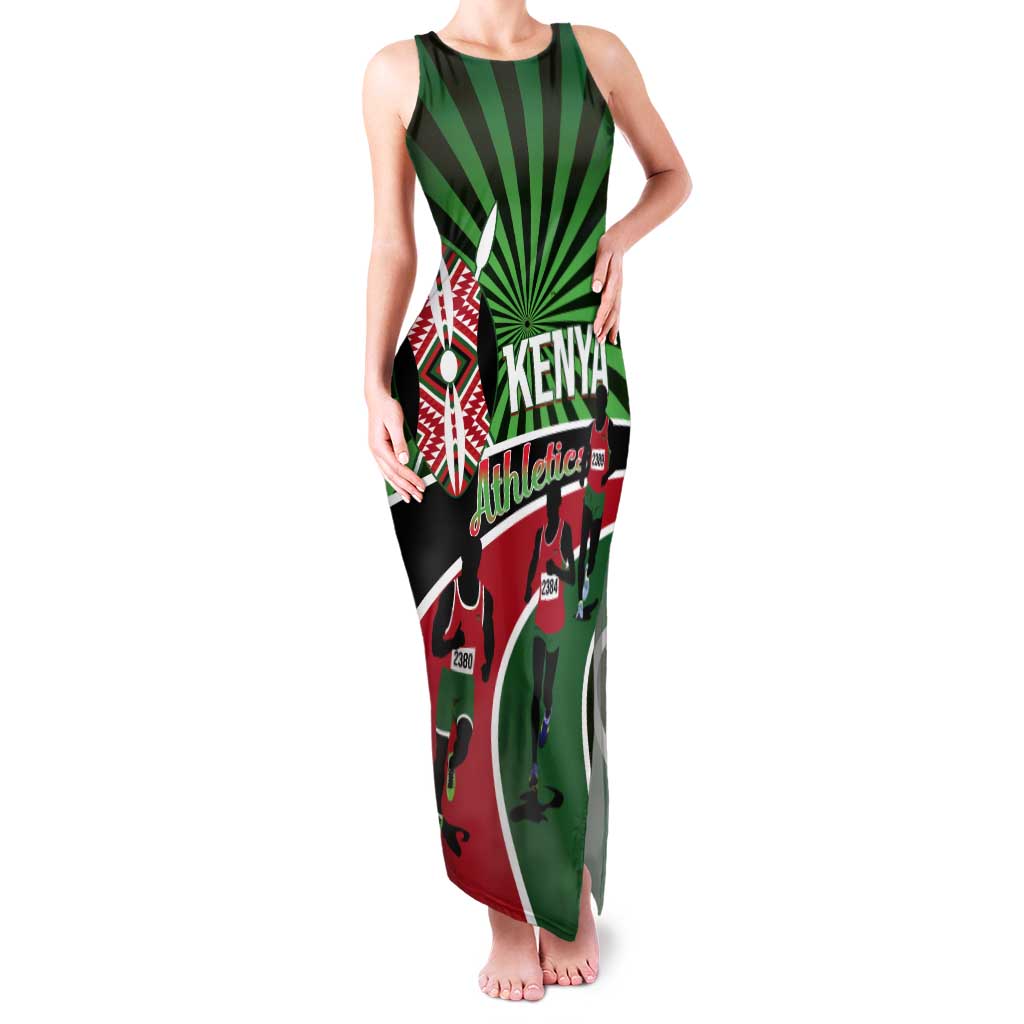 Athletics Kenya Tank Maxi Dress Maasai Shield Running Way - Wonder Print Shop