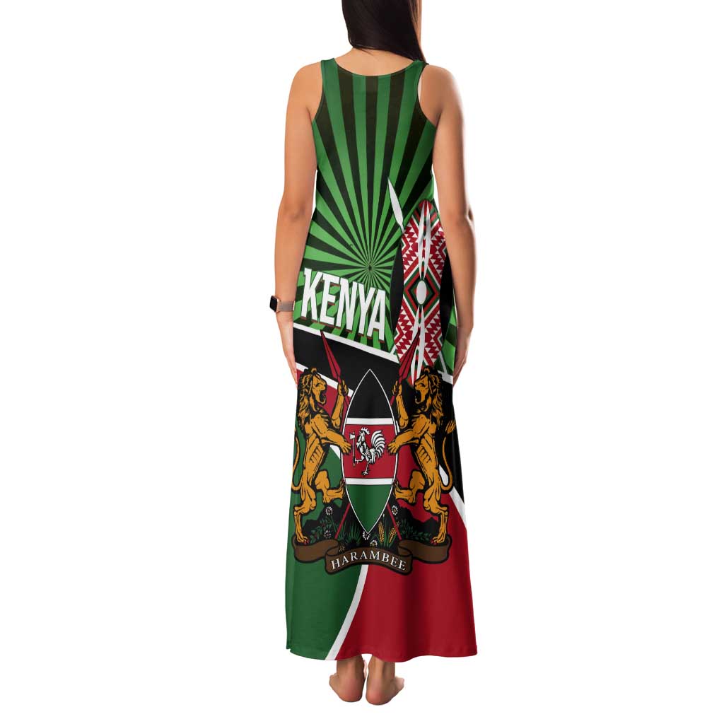 Athletics Kenya Tank Maxi Dress Maasai Shield Running Way - Wonder Print Shop