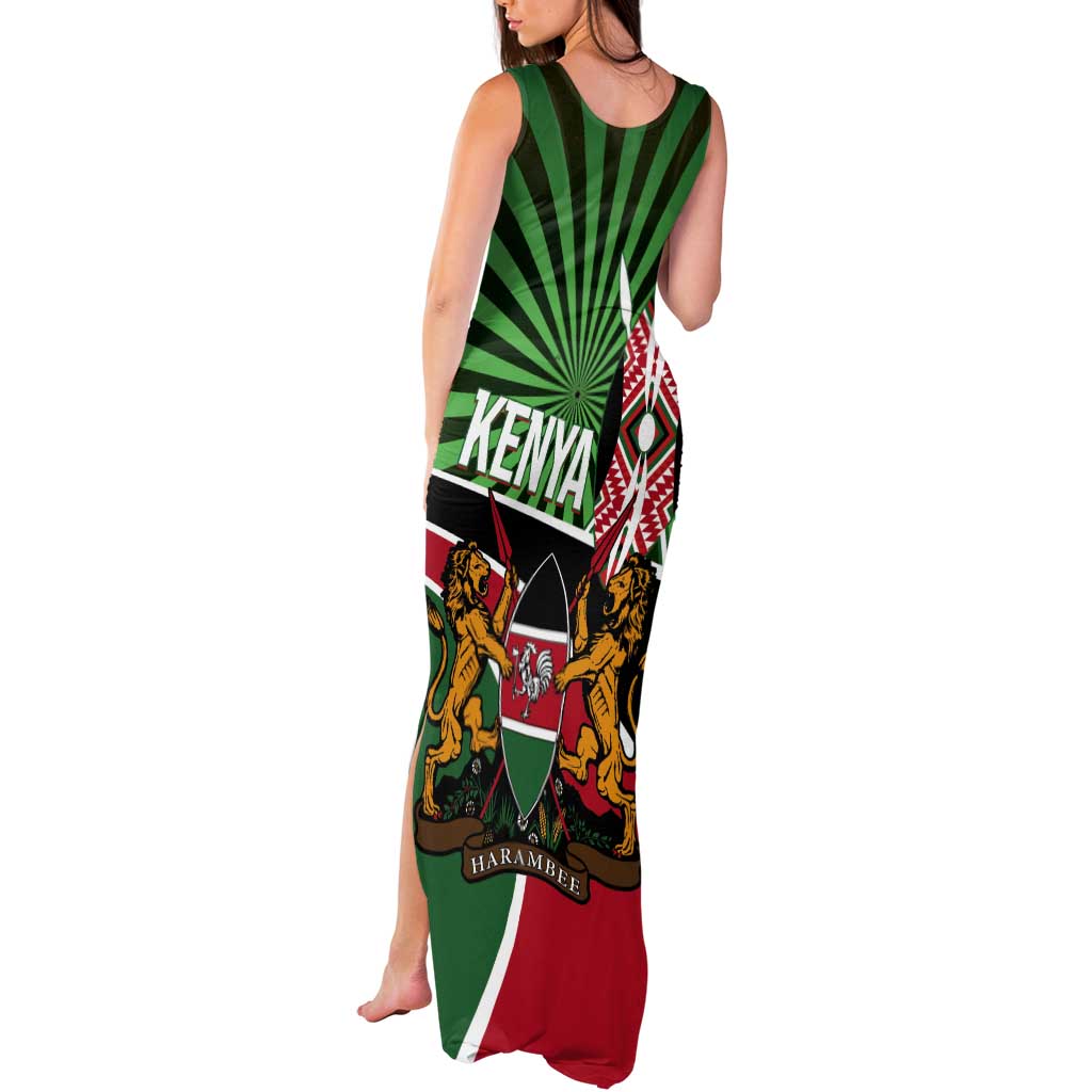 Athletics Kenya Tank Maxi Dress Maasai Shield Running Way - Wonder Print Shop