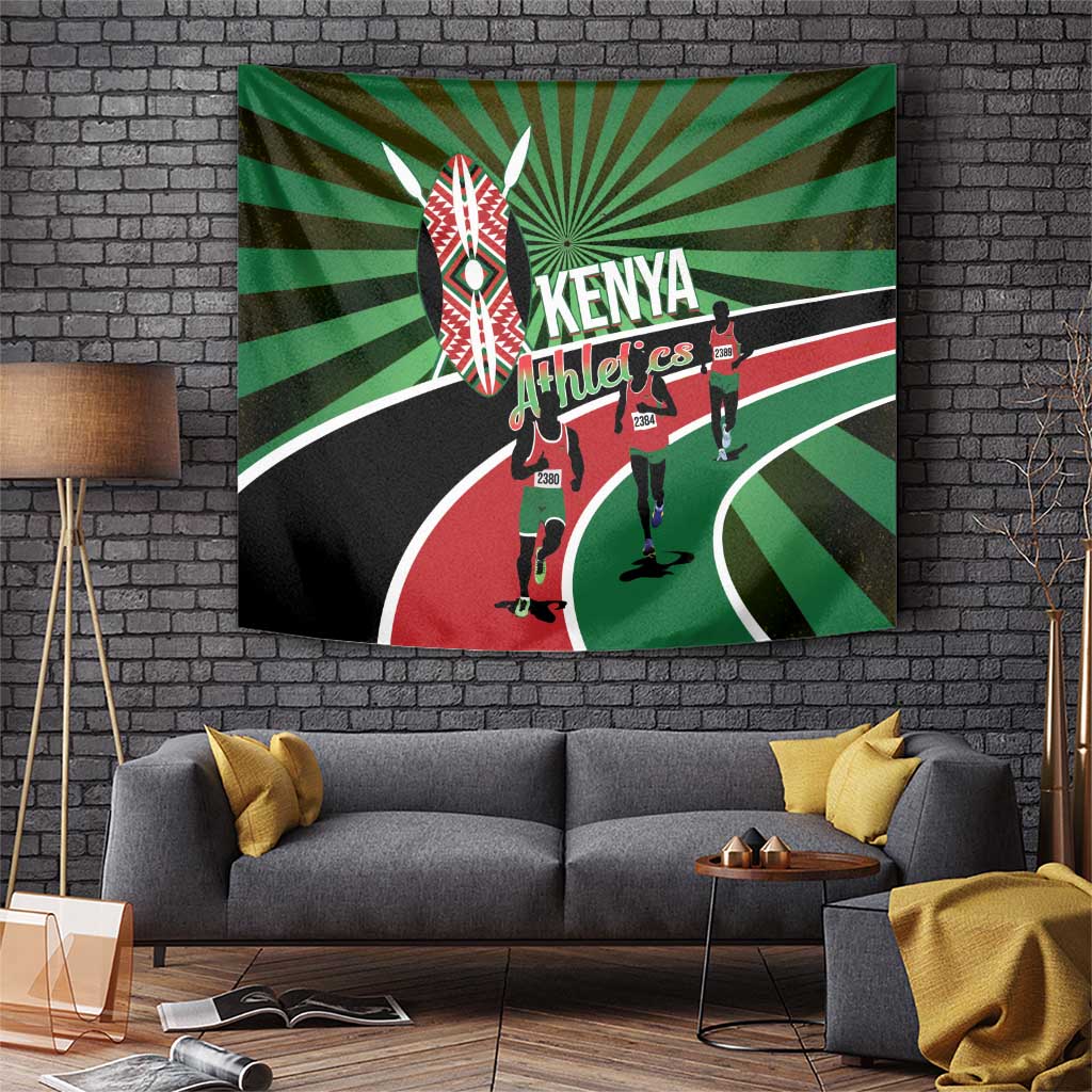 Athletics Kenya Tapestry Maasai Shield Running Way - Wonder Print Shop