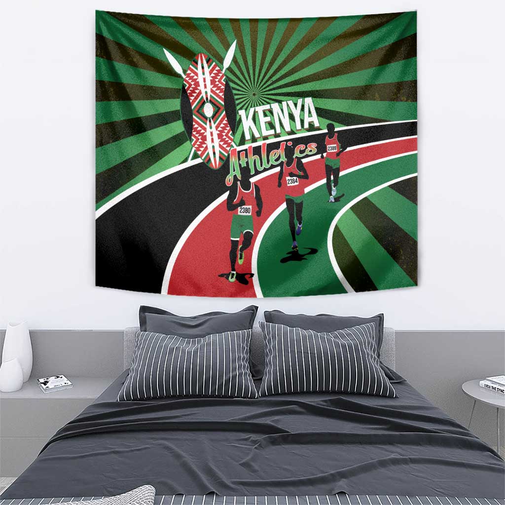 Athletics Kenya Tapestry Maasai Shield Running Way - Wonder Print Shop