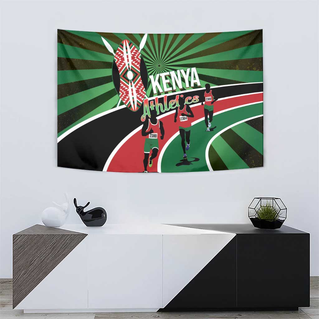 Athletics Kenya Tapestry Maasai Shield Running Way - Wonder Print Shop
